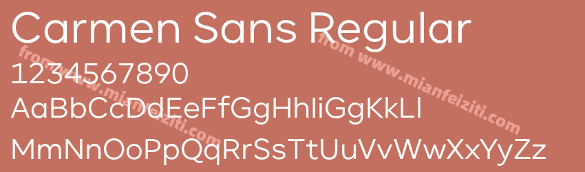 Carmen Sans Regular预览图1