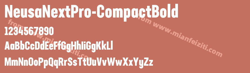 NeusaNextPro-CompactBold字体预览