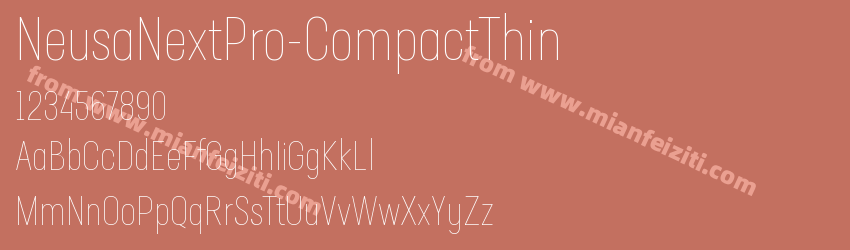 NeusaNextPro-CompactThin字体预览