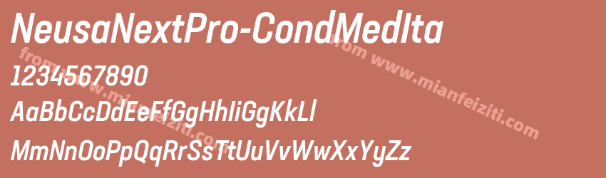 NeusaNextPro-CondMedIta字体预览