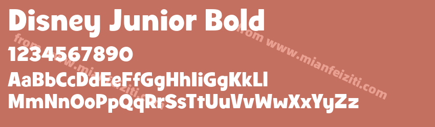 Disney Junior Bold字体预览