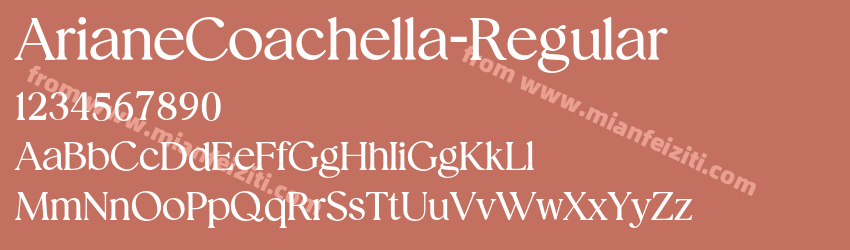 ArianeCoachella-Regular字体预览