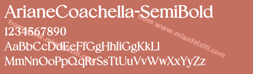ArianeCoachella-SemiBold字体预览