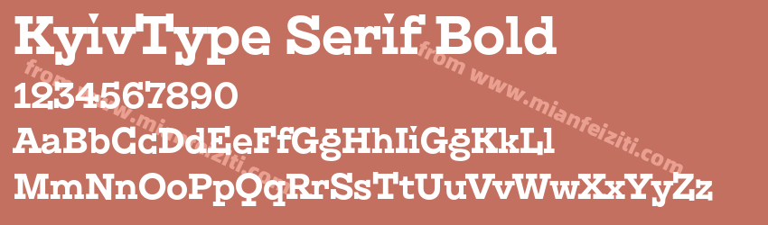 KyivType Serif Bold字体预览
