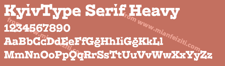 KyivType Serif Heavy字体预览