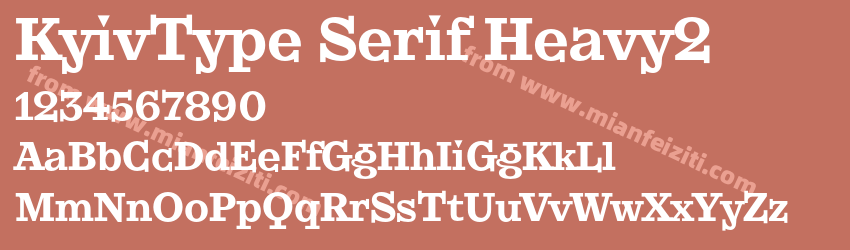 KyivType Serif Heavy2字体预览