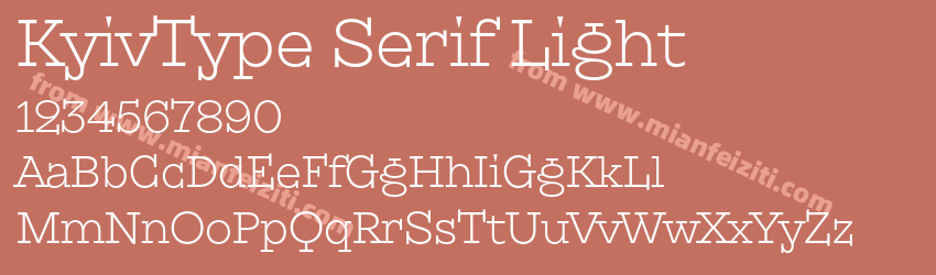 KyivType Serif Light字体预览