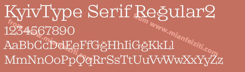 KyivType Serif Regular2字体预览