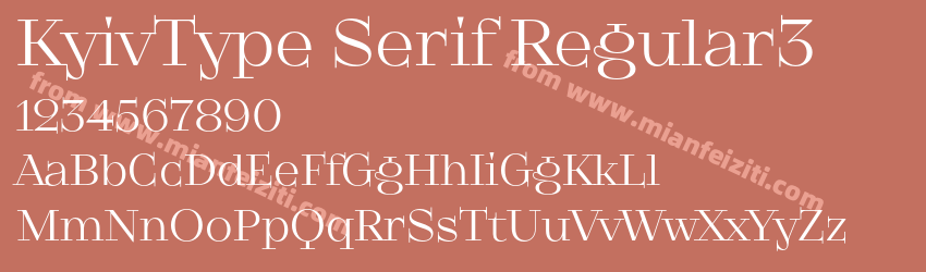 KyivType Serif Regular3字体预览