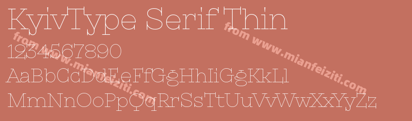 KyivType Serif Thin字体预览