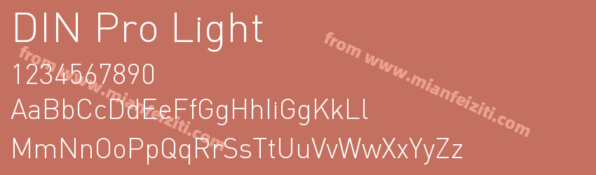 DIN Pro Light字体预览