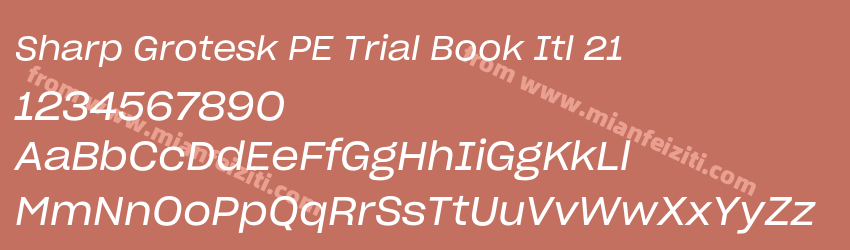 Sharp Grotesk PE Trial Book Itl 21字体预览