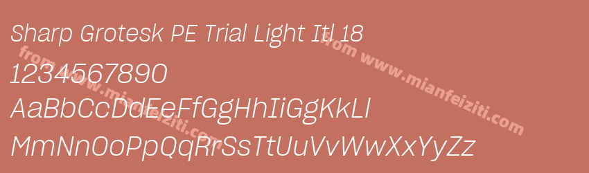 Sharp Grotesk PE Trial Light Itl 18预览图1