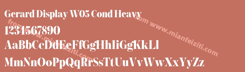 Gerard Display W05 Cond Heavy字体预览