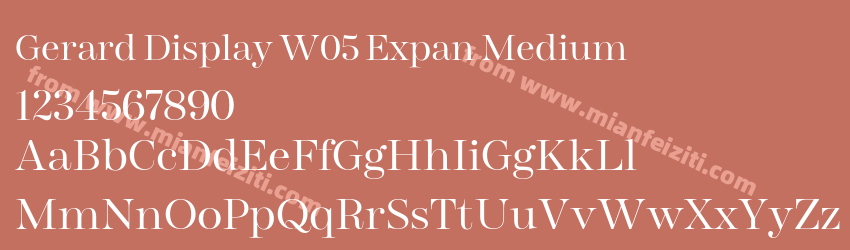 Gerard Display W05 Expan Medium字体预览