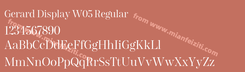 Gerard Display W05 Regular字体预览