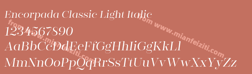 Encorpada Classic Light Italic预览图1