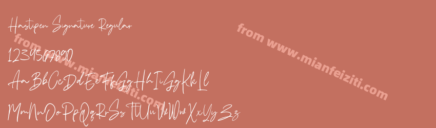 Hastipen Signature Regular预览图1