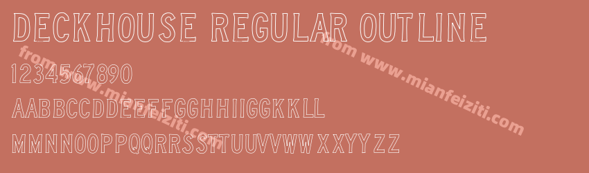 Deckhouse Regular Outline字体预览