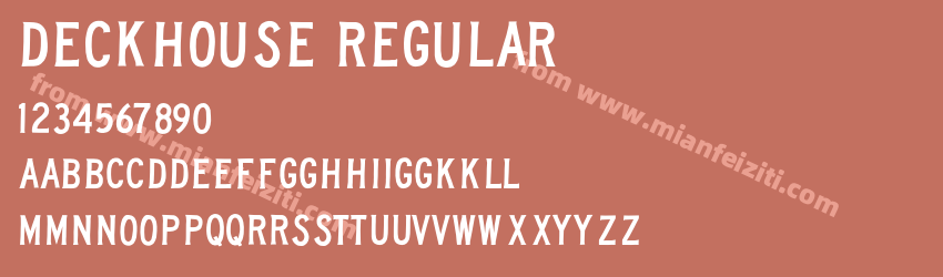 Deckhouse Regular字体预览