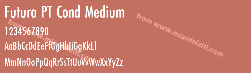 Futura PT Cond Medium字体预览