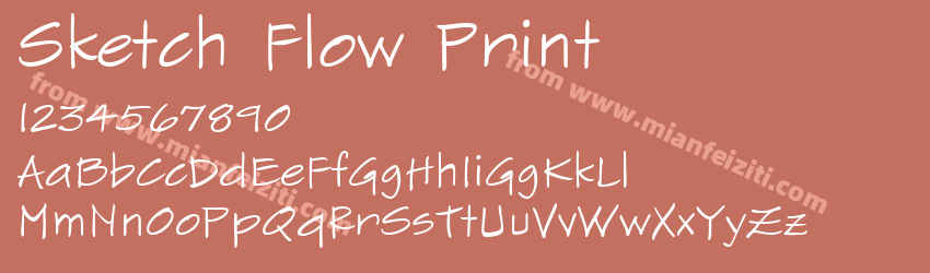 Sketch Flow Print字体预览