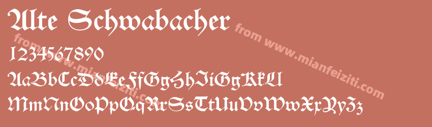 Alte Schwabacher字体预览