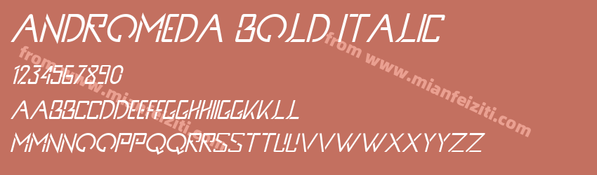 Andromeda Bold Italic字体预览