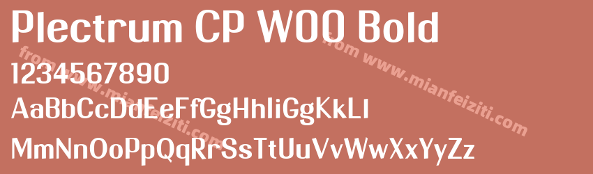 Plectrum CP W00 Bold字体预览
