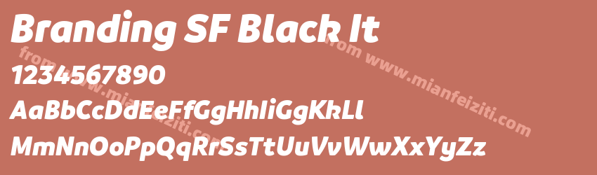 Branding SF Black It字体预览