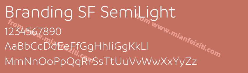 Branding SF SemiLight字体预览