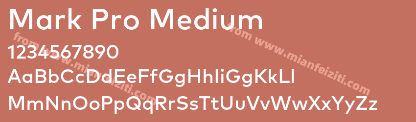 Mark Pro Medium字体预览