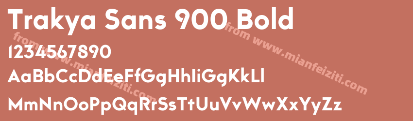 Trakya Sans 900 Bold字体预览