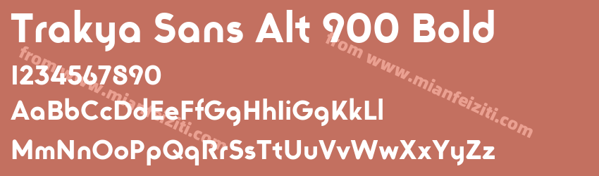 Trakya Sans Alt 900 Bold字体预览