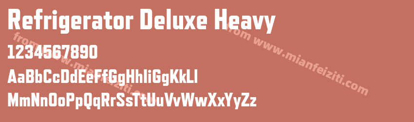 Refrigerator Deluxe Heavy字体预览