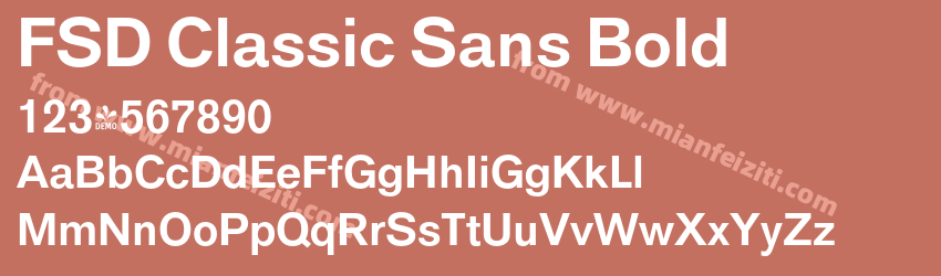 FSD Classic Sans Bold字体预览