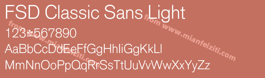 FSD Classic Sans Light字体预览