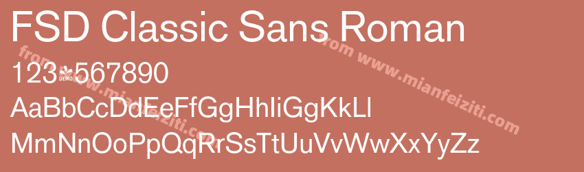 FSD Classic Sans Roman字体预览