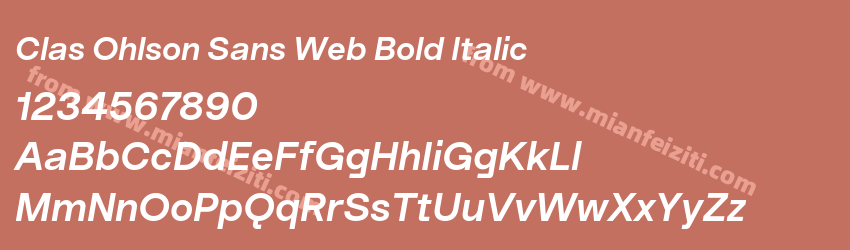 Clas Ohlson Sans Web Bold Italic字体预览