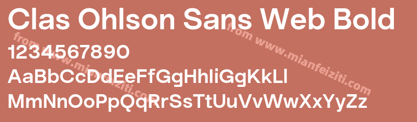 Clas Ohlson Sans Web Bold字体预览