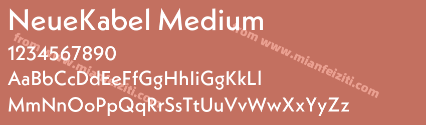 NeueKabel Medium字体预览