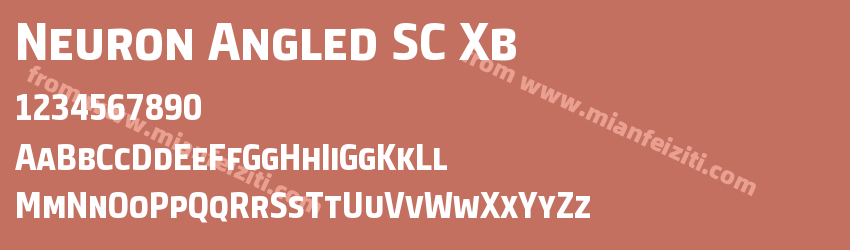 Neuron Angled SC Xb字体预览