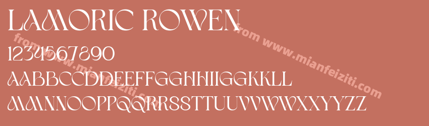 Lamoric Rowen字体预览