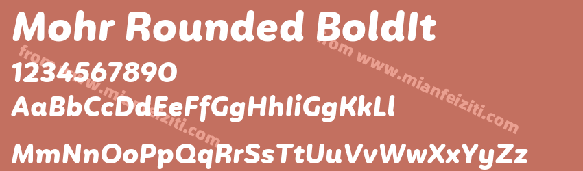 Mohr Rounded BoldIt字体预览
