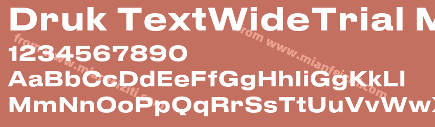 Druk TextWideTrial Medium字体预览