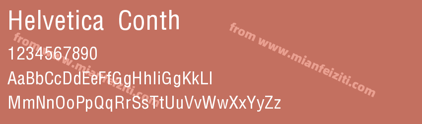 Helvetica Conth字体预览