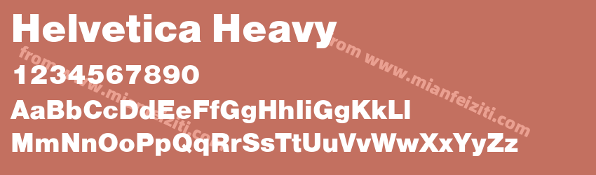 Helvetica Heavy字体预览