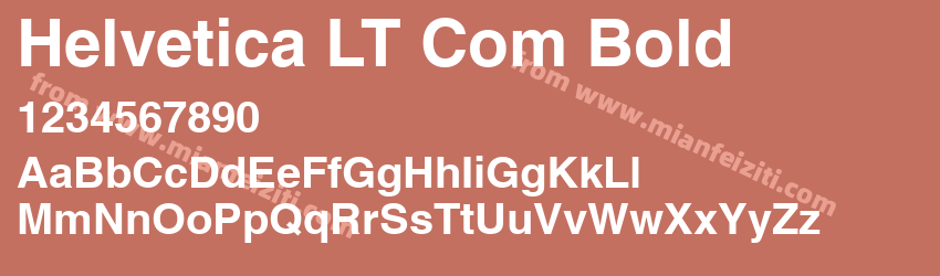 Helvetica LT Com Bold字体预览
