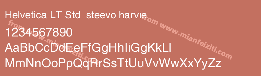 Helvetica LT Std  steevo harvie字体预览
