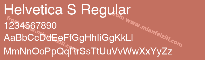 Helvetica S Regular预览图1